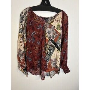 GiGio USA Women’s Small  Paisley Tunic Blouse Boho Cottage Lightweight Cowgirl